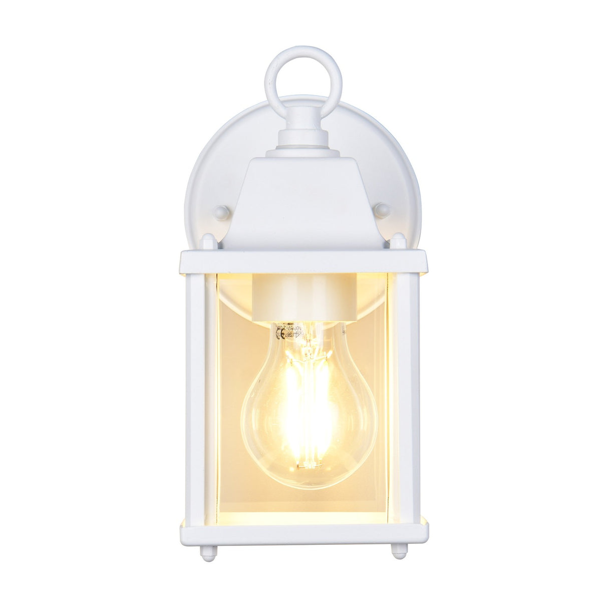 Mirande Lantern Outdoor Wall Light – Matt White