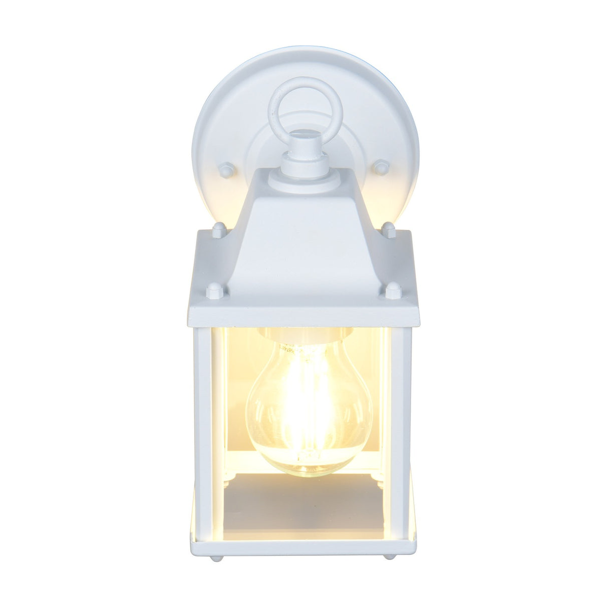 Mirande Lantern Outdoor Wall Light – Matt White