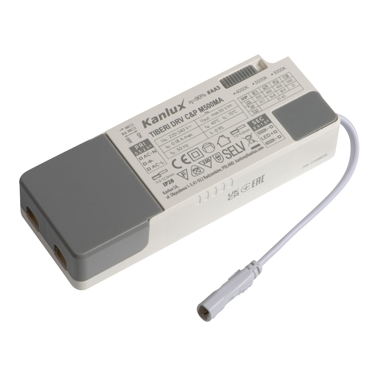 TIBERI 14.7W Constant-Current LED Driver Power Supply 133mm IP20