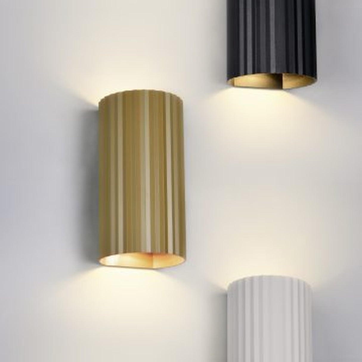 Soka 2 Light Up Down Plaster Wall Light – Warm Grey