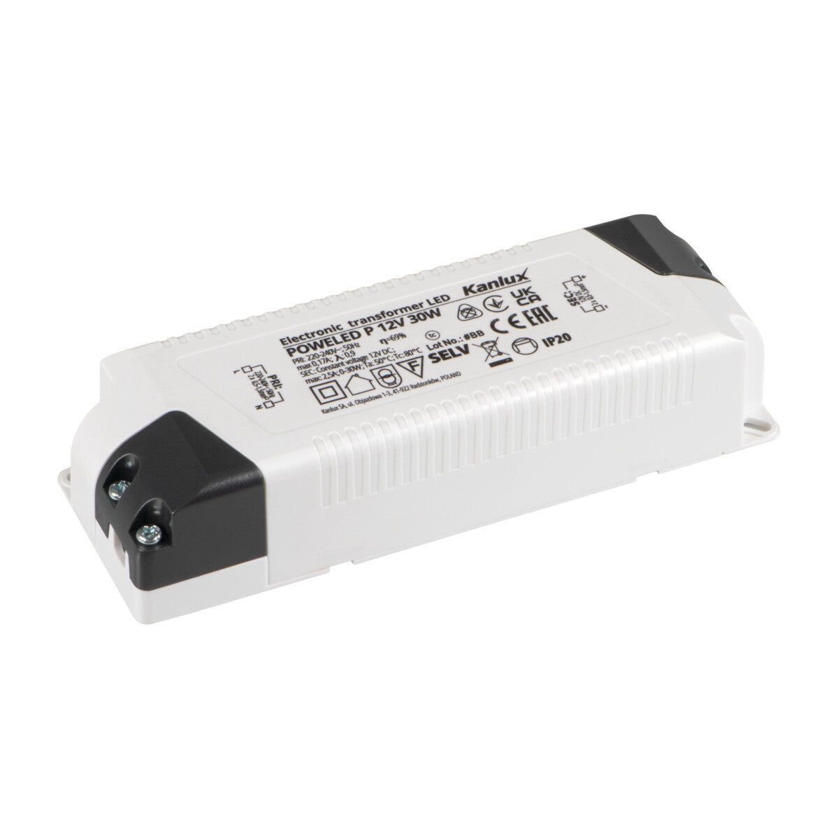 12V DC 30W LED Driver Power Supply IP20 - 145mm