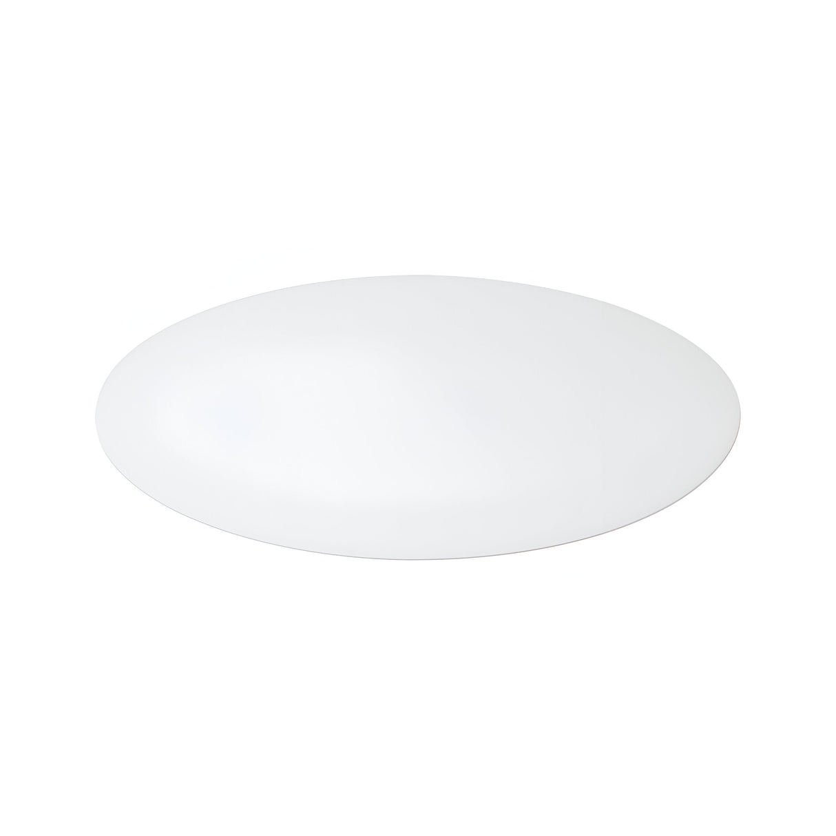 A round, white Aethera Lampshade - White, 70cm is set against a plain white background, illustrating the elegance of contemporary interior design.