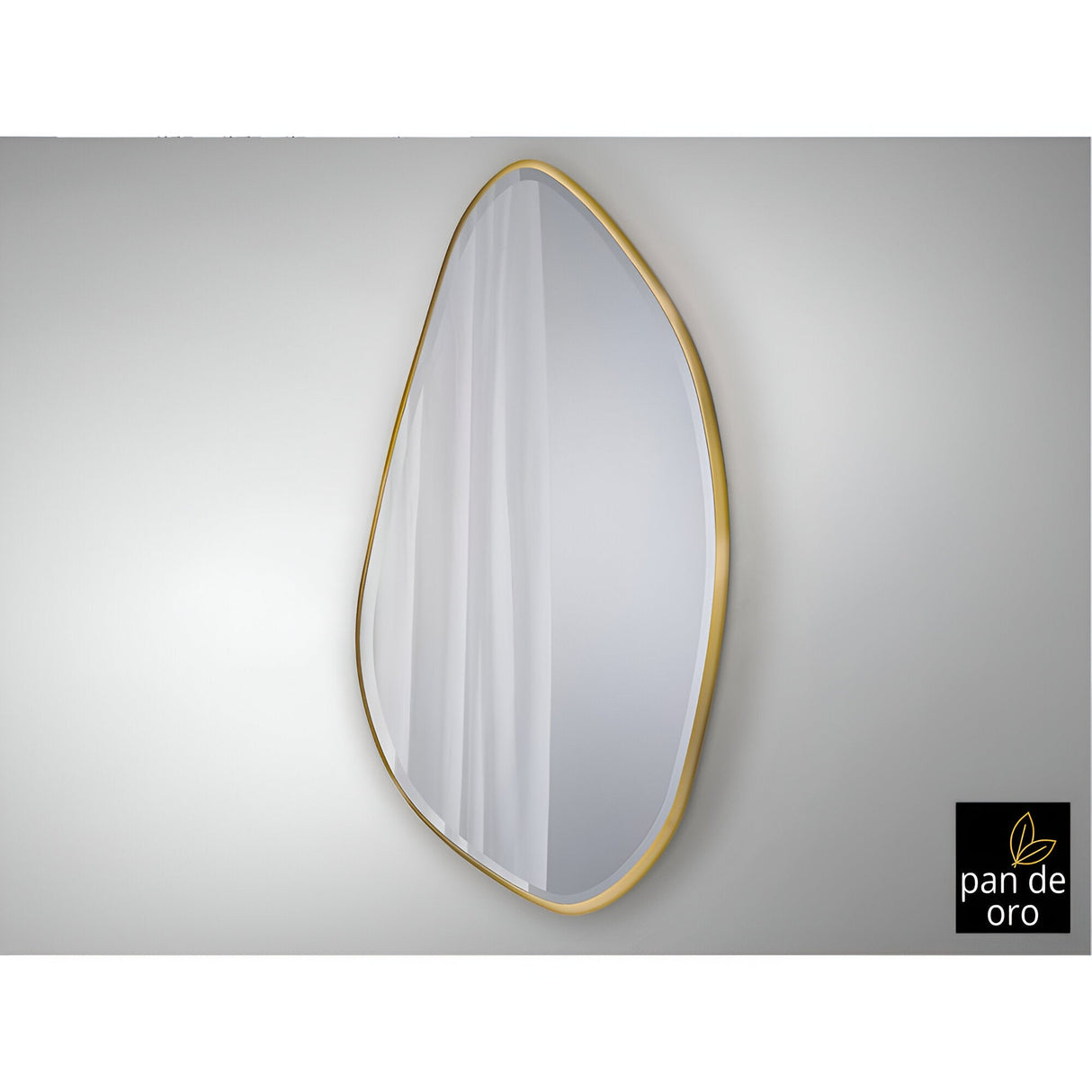 Mimo Asymmetrical Wall Mirror Gold – 170x80cm