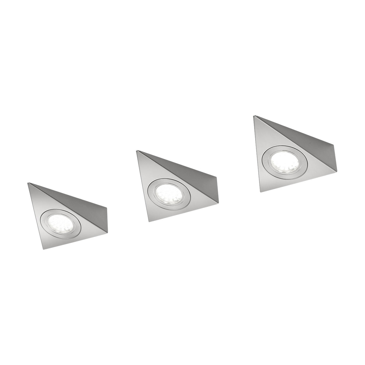 Ecco 3 Light LED Glass Wall Light – Satin Nickel