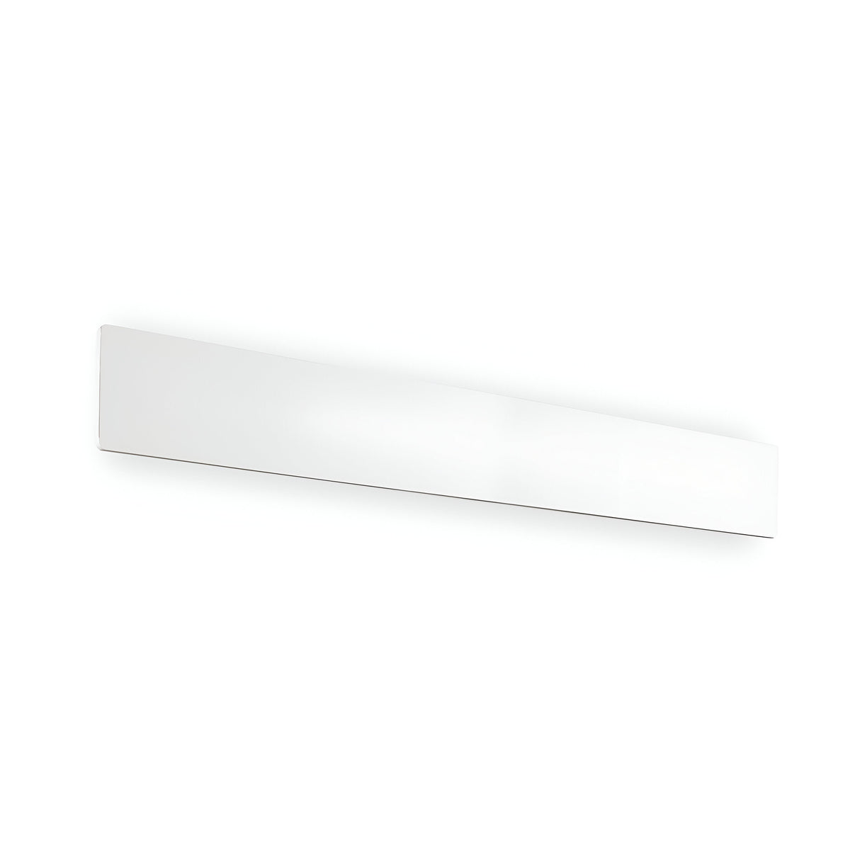 The Flara LED Wall Light 30W 4000K - White, 75cm is a minimalist and rectangular fixture with integrated LED technology. It features smooth edges and a sleek, modern design that blends seamlessly against a plain white background.