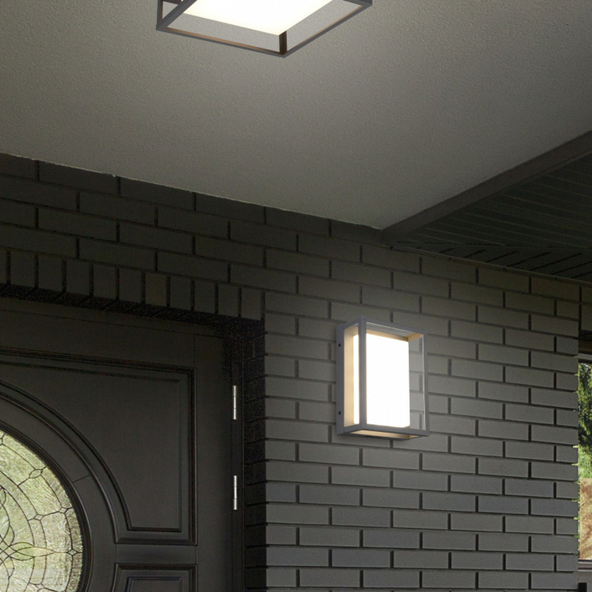 Witham LED Glass Outdoor Wall Light – Anthracite