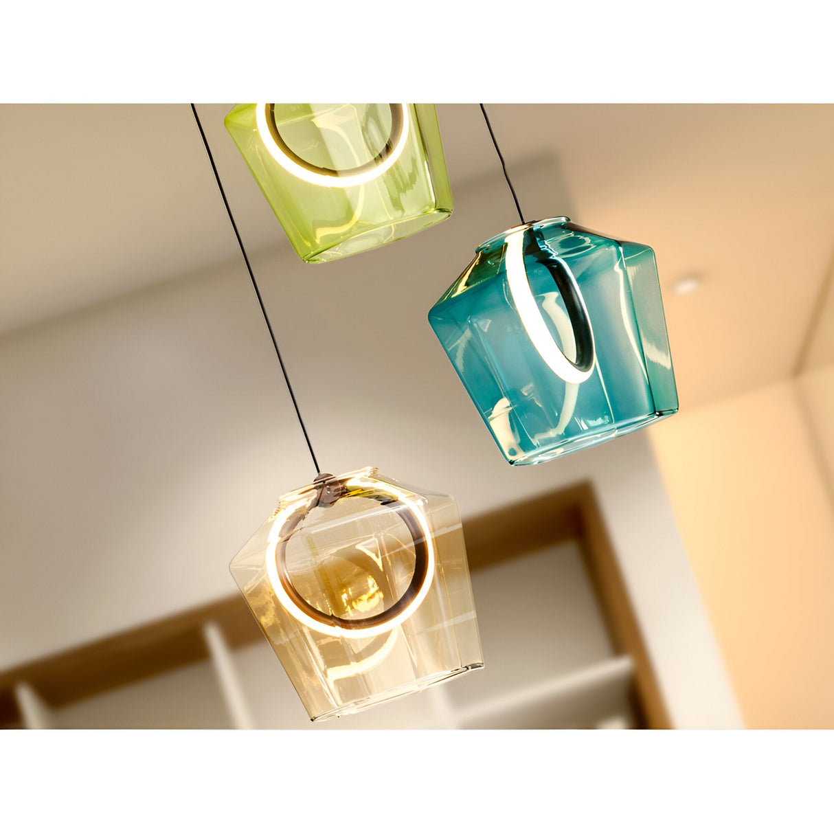 Ingrid 3 Light LED Cluster Pendant Light 18W 3000K - Multicoloured