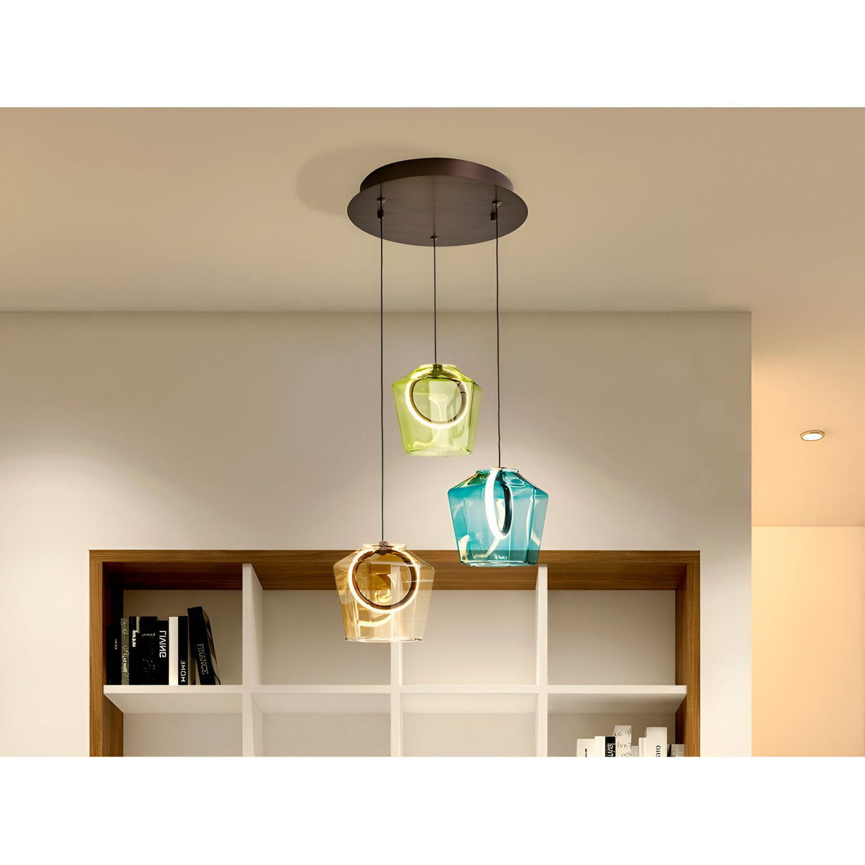 Ingrid 3 Light LED Cluster Pendant Light 18W 3000K - Multicoloured