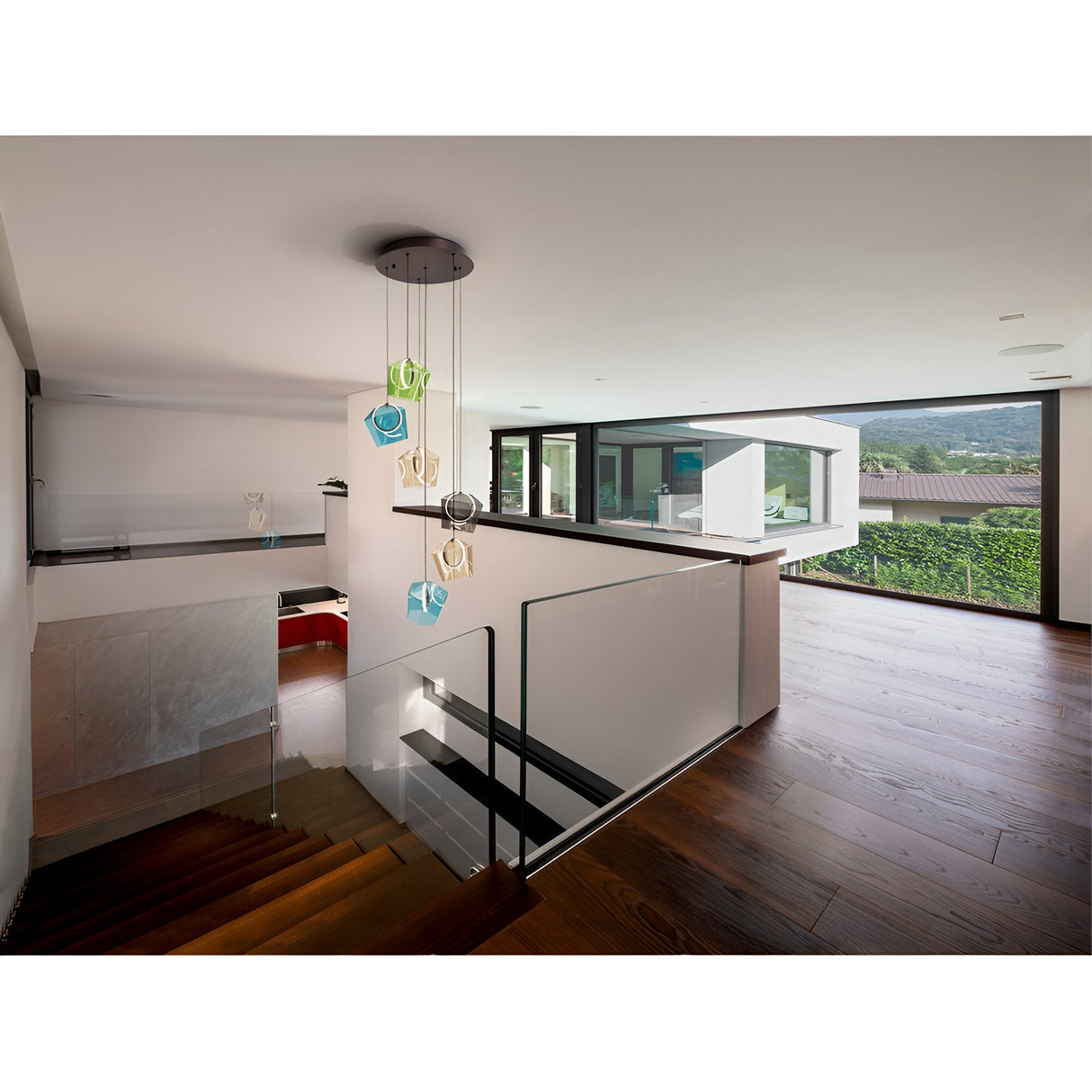 Ingrid 6 Light LED Cluster Pendant Light 36W 3000K - Multicoloured