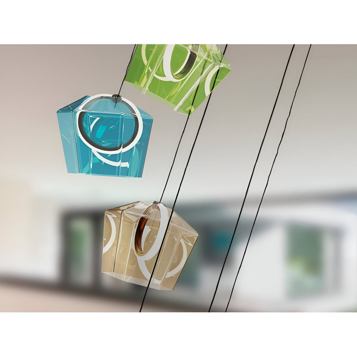 Ingrid 6 Light LED Cluster Pendant Light 36W 3000K - Multicoloured