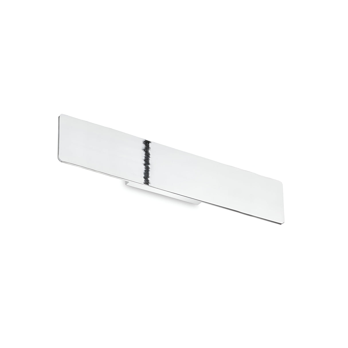 The Flara LED Wall Light 23W 3000K - Chrome, measuring 53cm in length, offers a sleek and minimalist design with its rectangular shape and chrome finish. Mounted on a pristine white background, this fixture exudes contemporary style while providing energy-efficient lighting that combines modern elegance with eco-friendly functionality.
