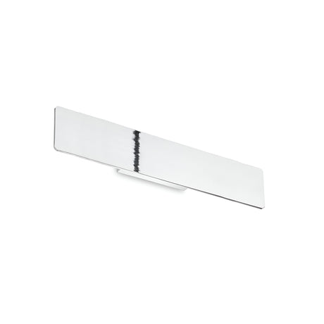 The Flara LED Wall Light 23W 3000K - Chrome, measuring 53cm in length, offers a sleek and minimalist design with its rectangular shape and chrome finish. Mounted on a pristine white background, this fixture exudes contemporary style while providing energy-efficient lighting that combines modern elegance with eco-friendly functionality.
