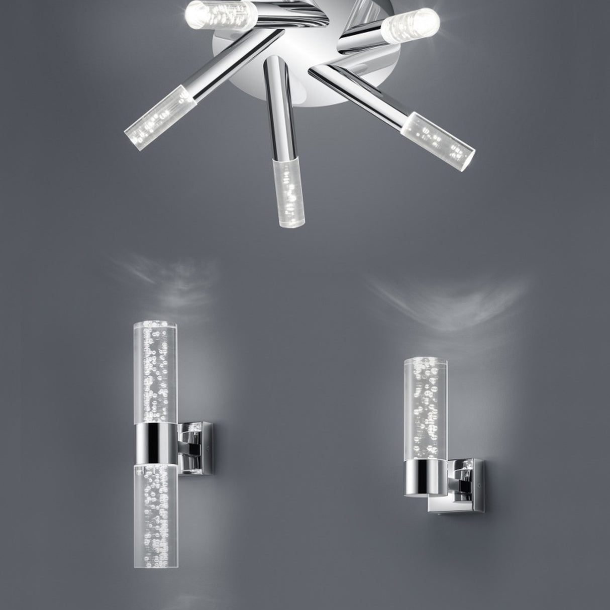 Bolsa 2 Light LED Up Down Outdoor Wall Light – Chrome