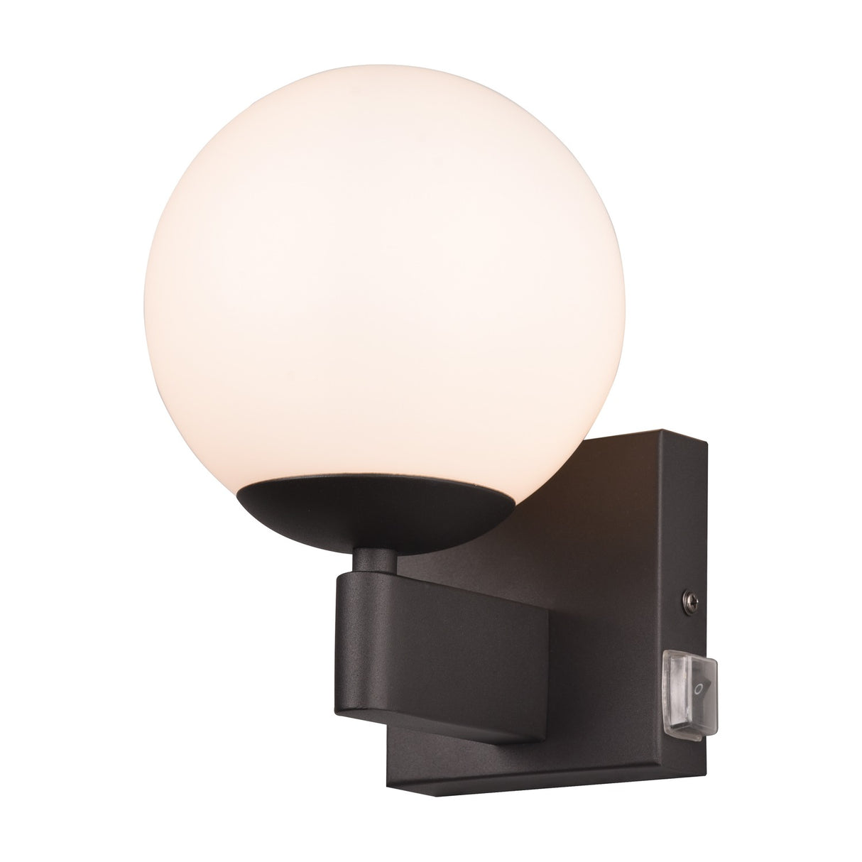 Kula Glass Outdoor Wall Light – Matt Black