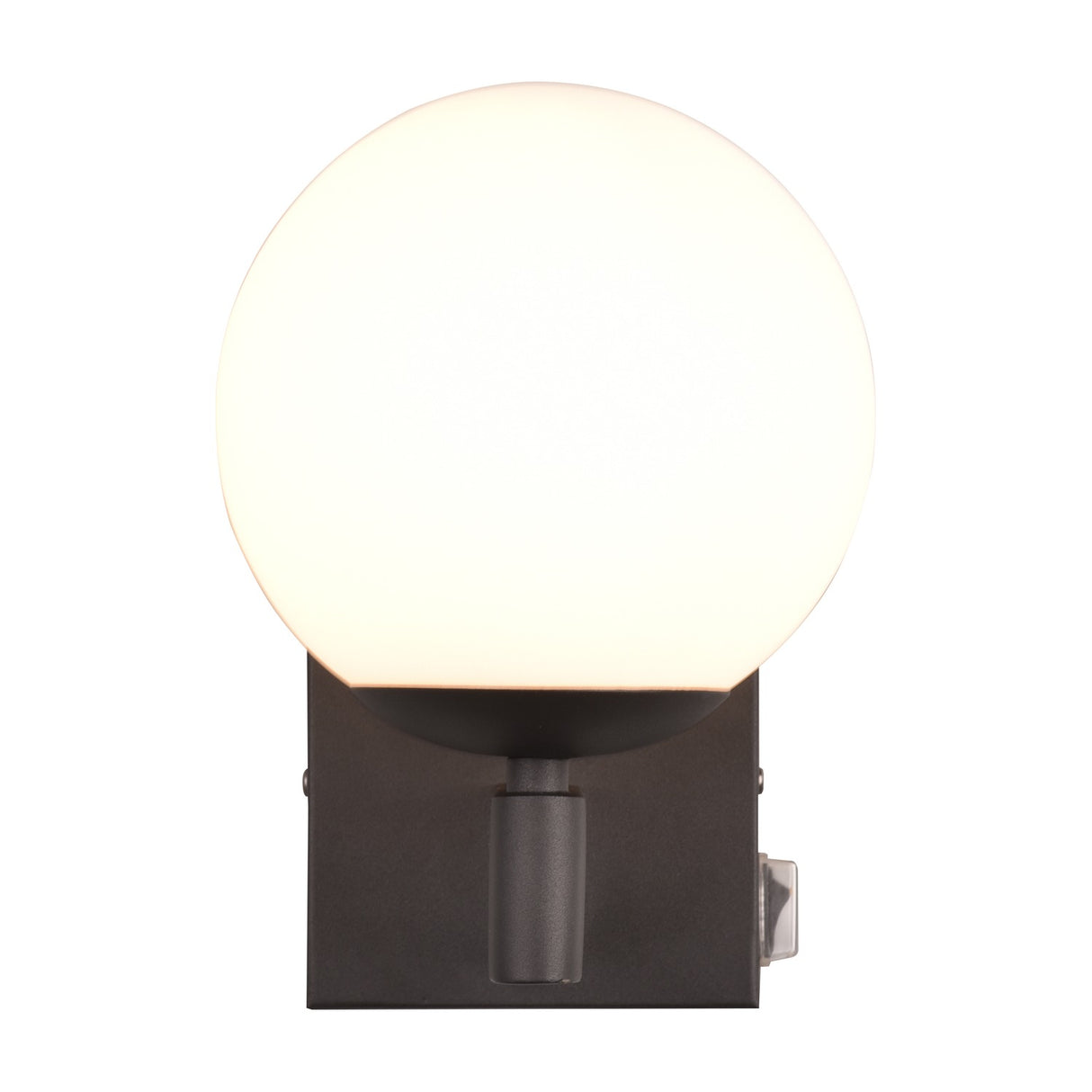 Kula Glass Outdoor Wall Light – Matt Black