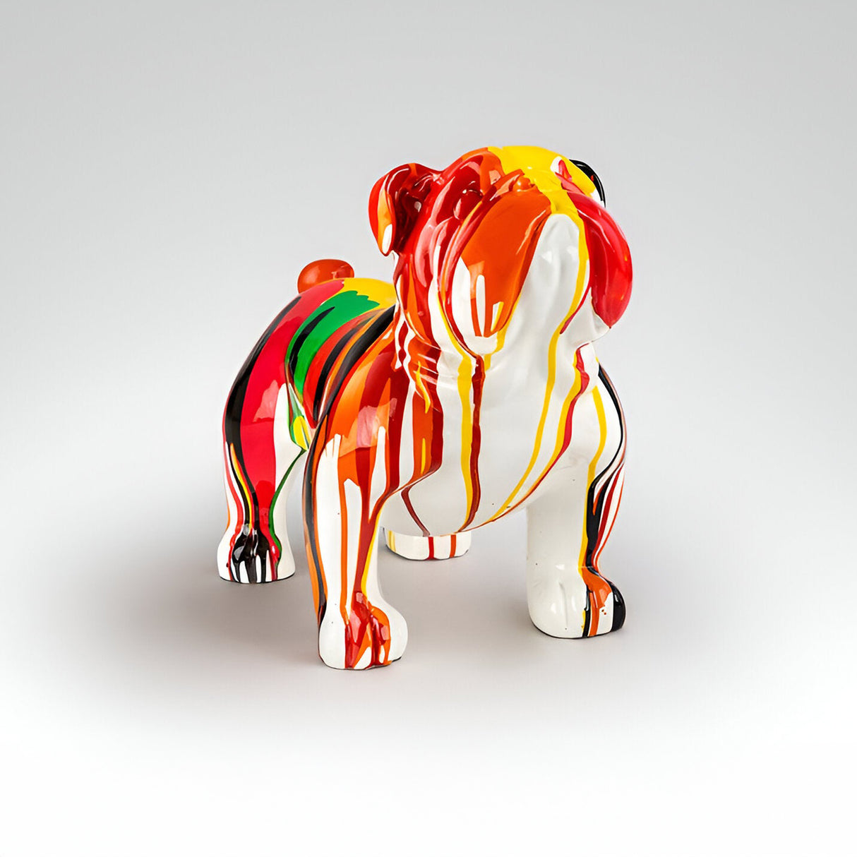 Otto Multicolour Stream Bulldog Outdoor Figurine - 41cm