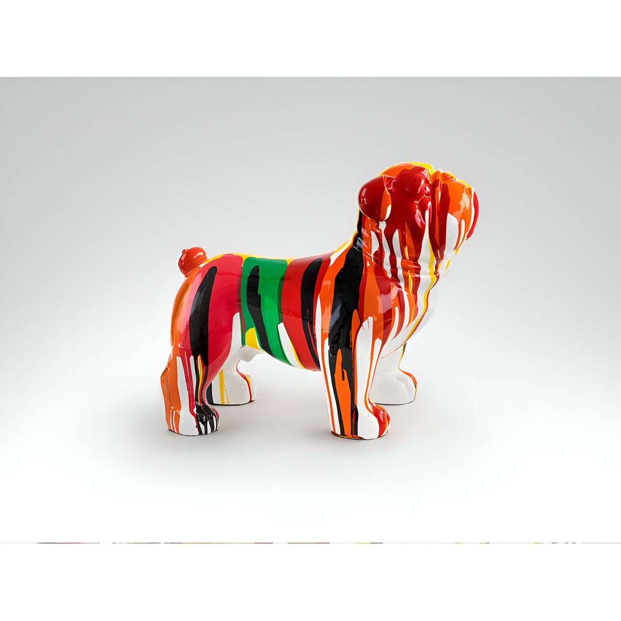 Otto Multicolour Stream Bulldog Outdoor Figurine - 41cm