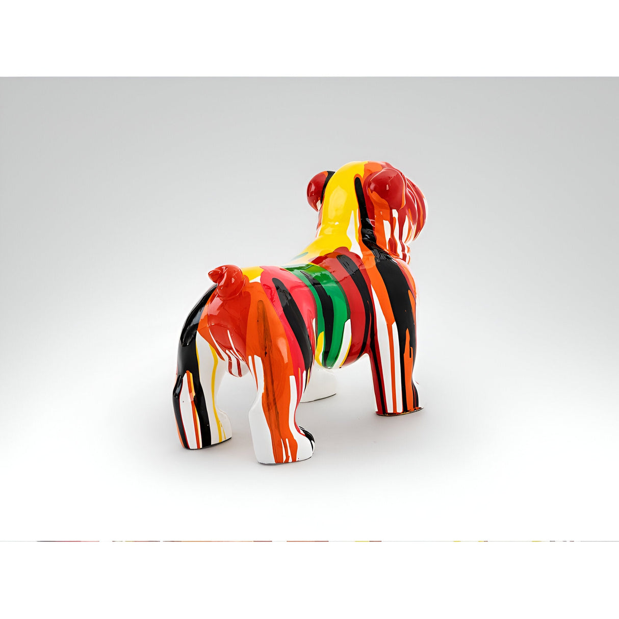 Otto Multicolour Stream Bulldog Outdoor Figurine - 41cm