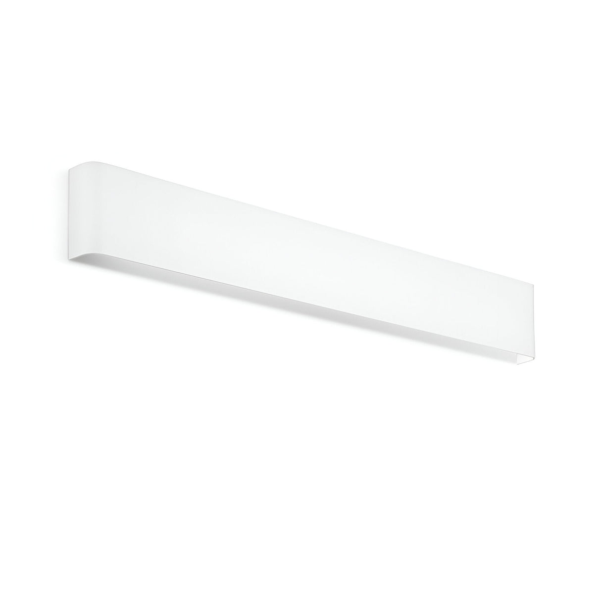 The Clarityx LED Wall Light 37W 3000K in white, measuring 61cm, is mounted on a white wall and delivers soft, even illumination. Its sleek and modern design showcases clean lines and a smooth surface, making it an energy-efficient lighting solution that contributes simple yet elegant modern decor to any space.
