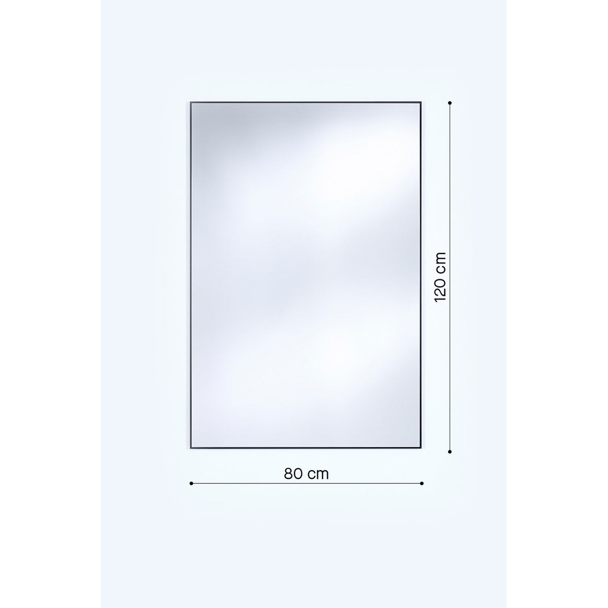 Lucka Outdoor Rectangular Garden Mirror 120cm - Black