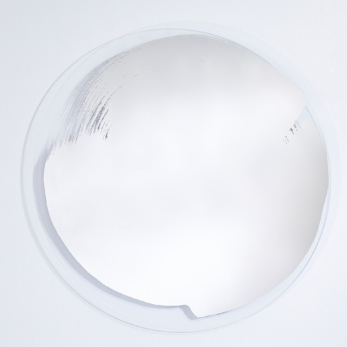 Paint Round Brushed Glass Rotating Wall Mirror 90cm