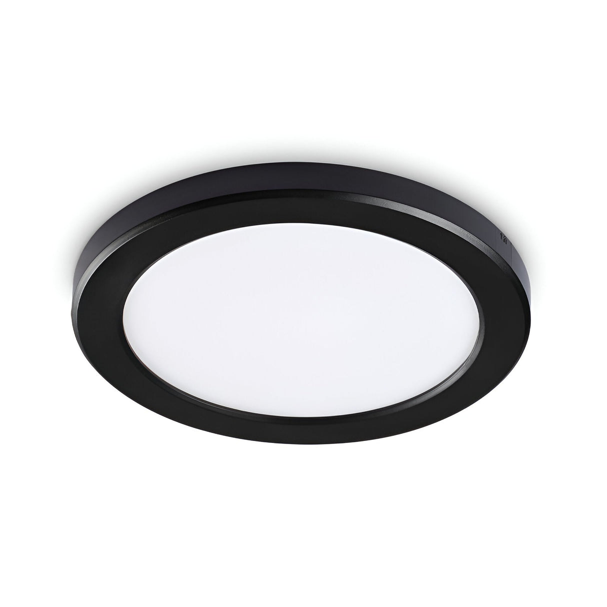 Introducing the Lucella Recessed Round LED Downlight, a modern ceiling fixture featuring a sleek black frame and a white frosted center for softly diffused lighting. With its 3000K illumination, this 20W downlight's minimalist design seamlessly complements a variety of interior styles.