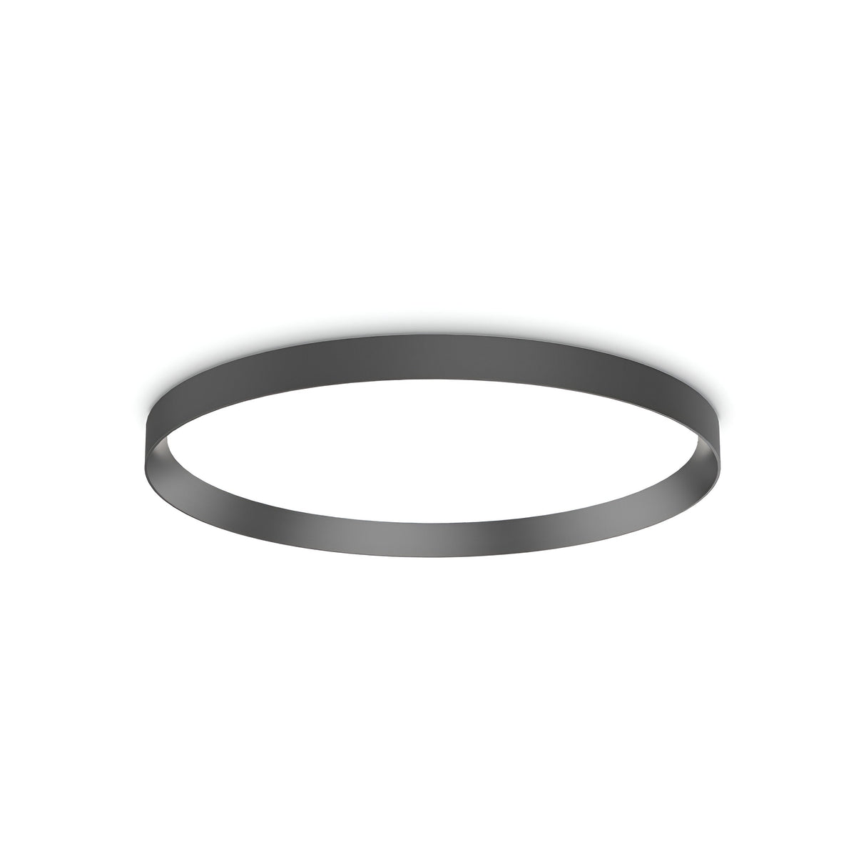 Introducing the Spark LED Flush Light 53W 3000K in Black, measuring 60cm. This minimalist circular ceiling light features a sleek and modern design, providing a soft, even glow around its edges. It's the perfect modern lighting solution for contemporary interiors, powered by energy-efficient LED technology.