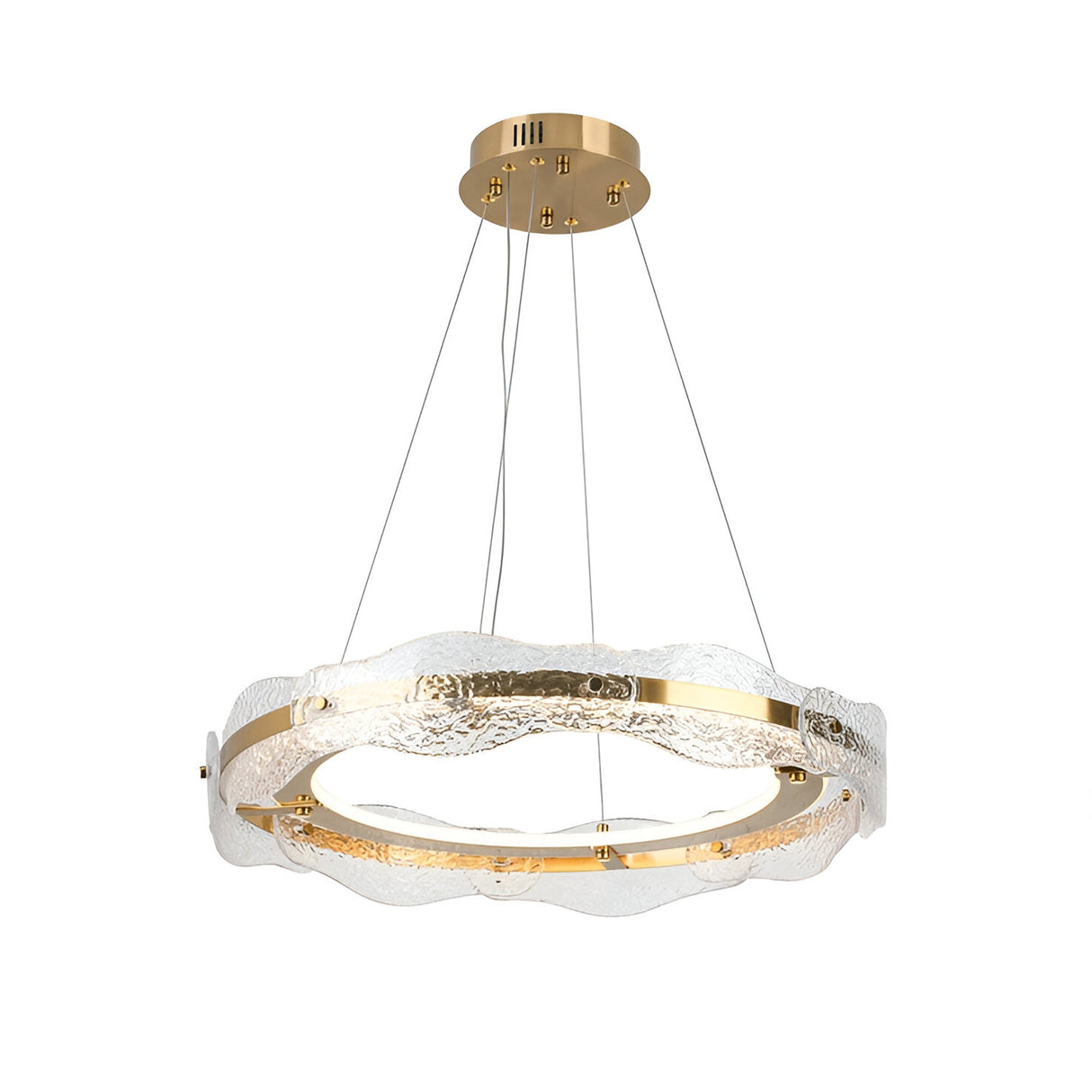 Lira Dimmable LED Circular Suspension Light - Gold (With Remote Control)