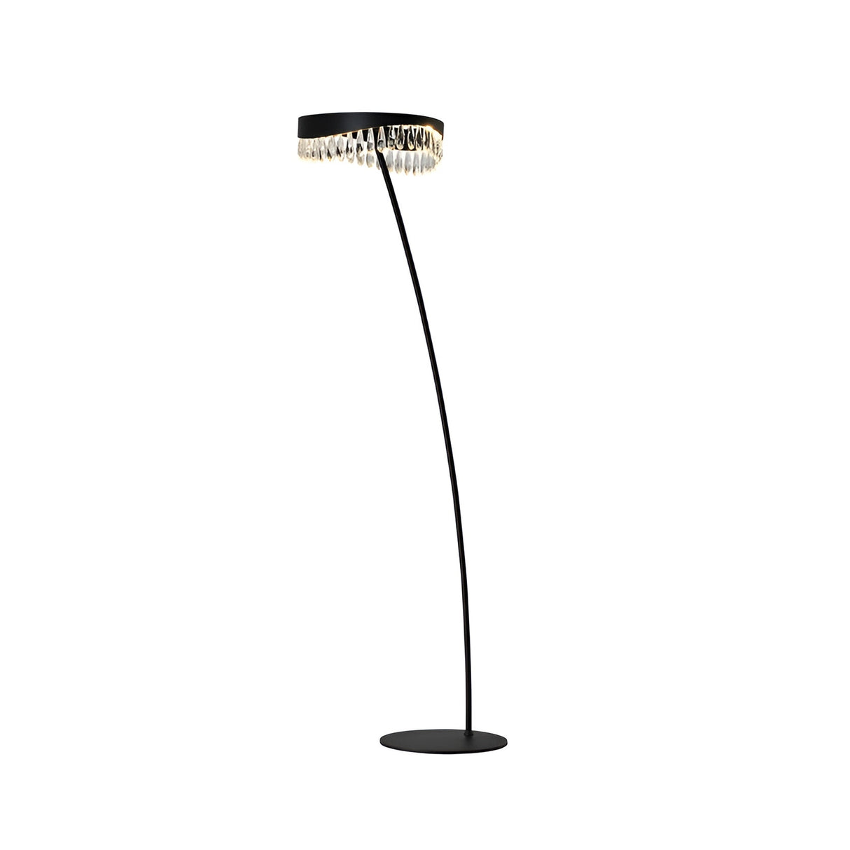 Selene LED Crystal Floor Lamp 20W 3000K - Black