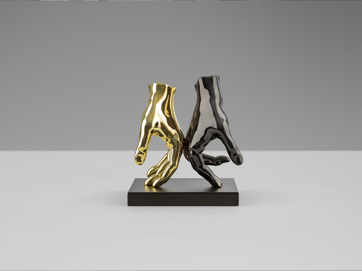 Manos Sculpture - Grey and Gold