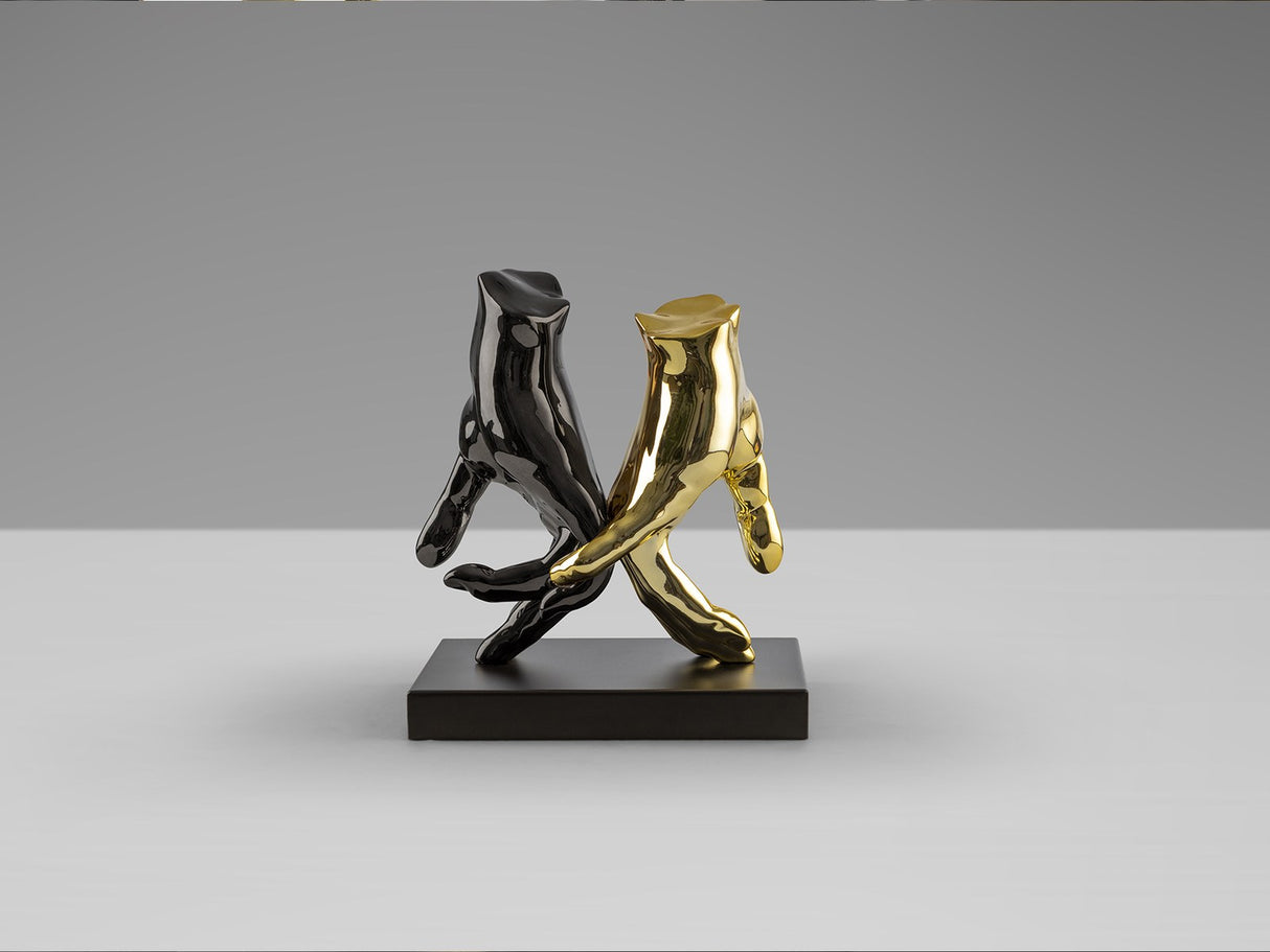 Manos Sculpture - Grey and Gold