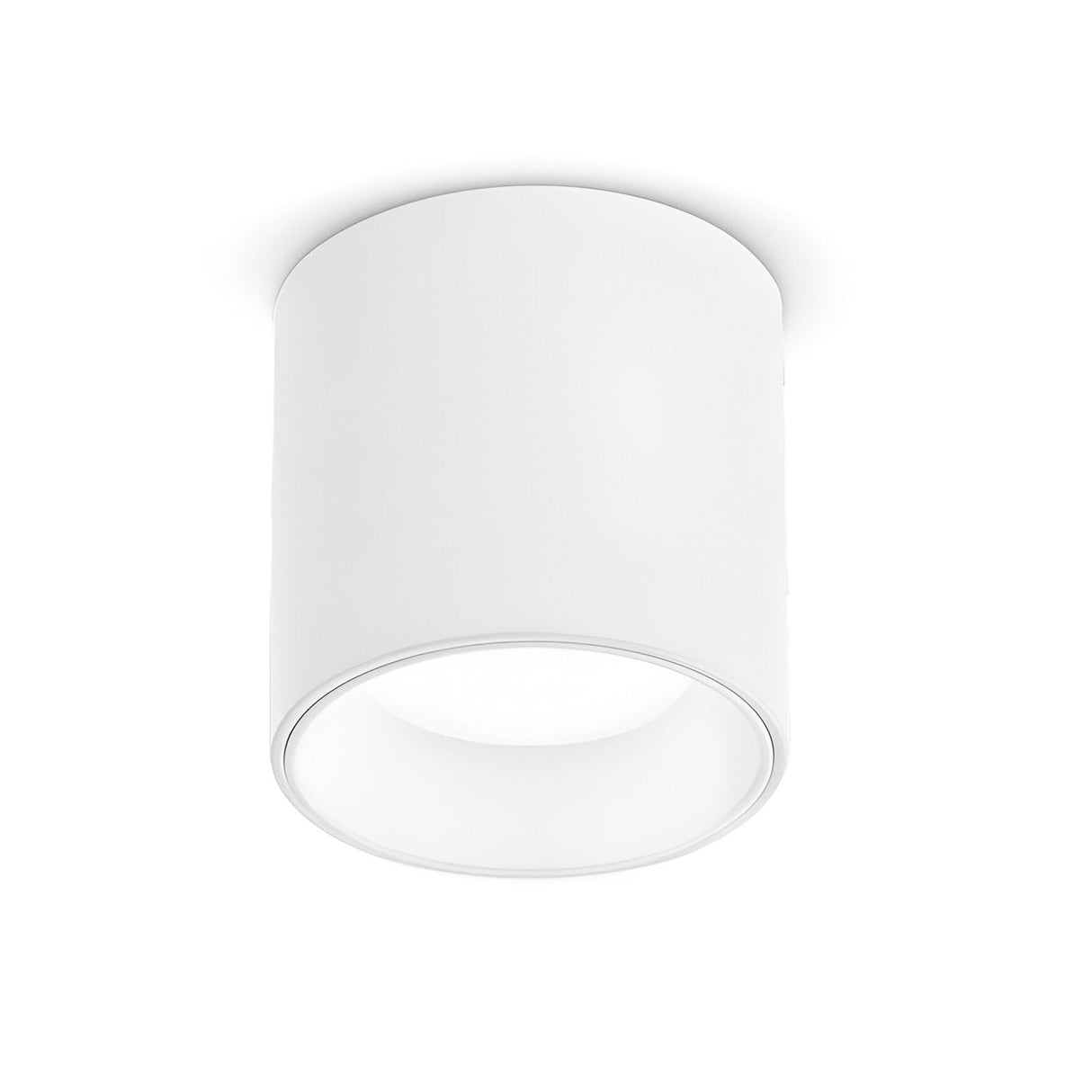 Experience contemporary illumination with the Solace LED Round Downlight 4W 3000K in White, a modern cylindrical ceiling light fixture featuring a smooth matte finish. Its surface-mounted design and minimalist aesthetic offer a sleek lighting solution for any space.