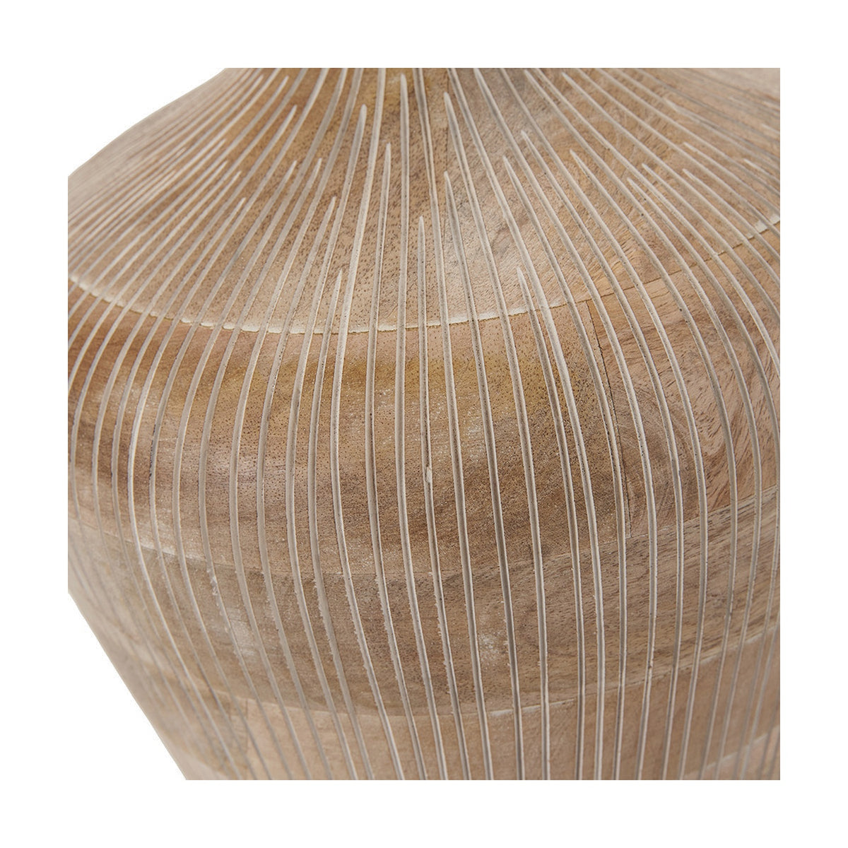 Taika White Wash Textured Wood Table Lamp Base - 42cm