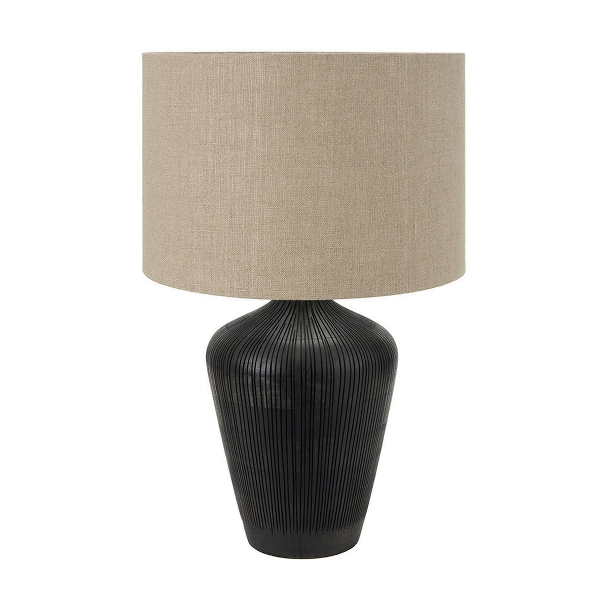 Taika Antique Black Textured Table Lamp Base - 42cm