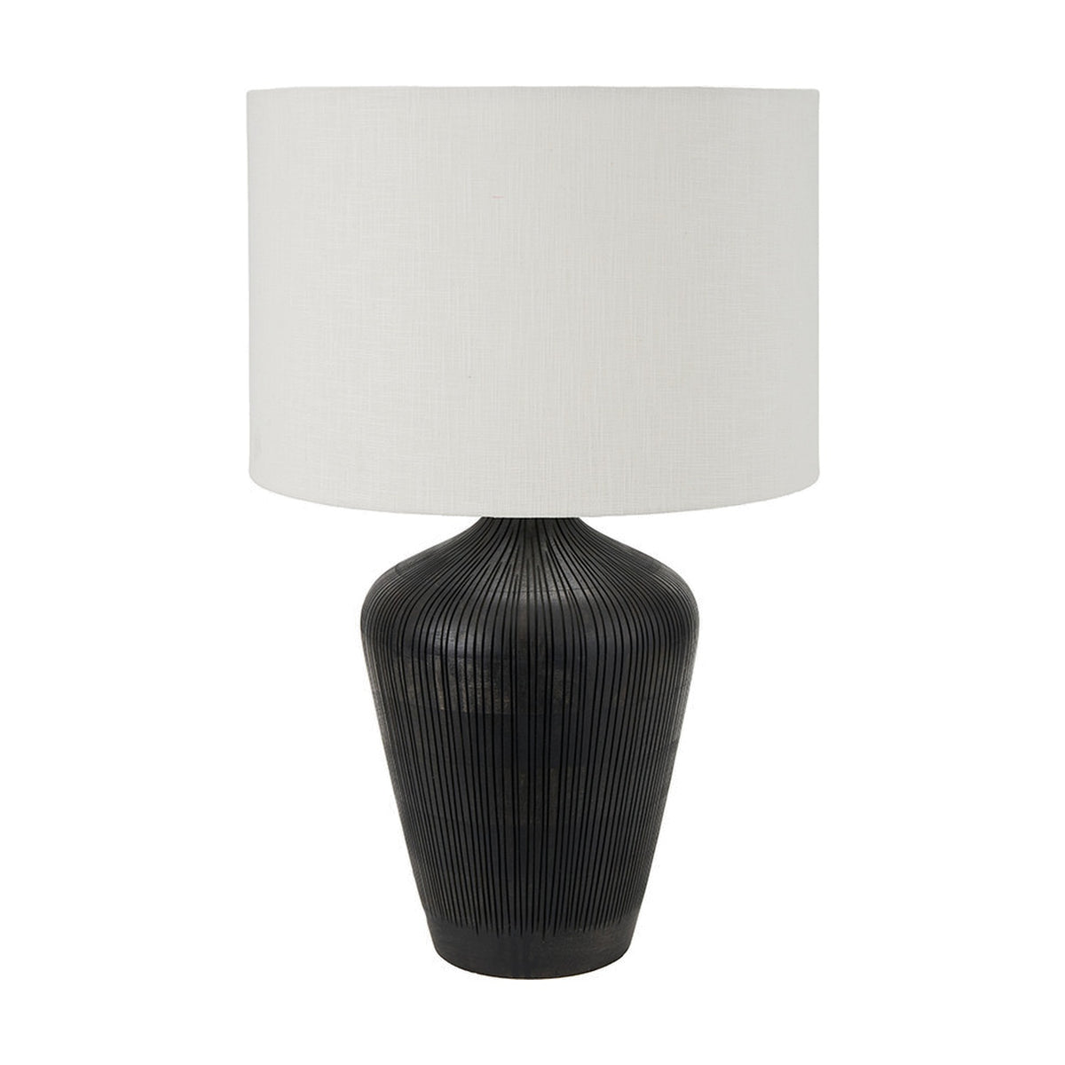 Taika Antique Black Textured Table Lamp Base - 42cm