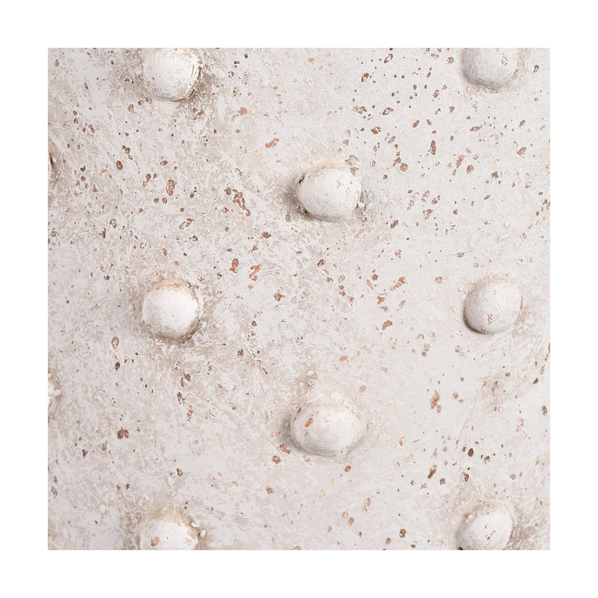 Close-up of the Kali Table Lamp Base in light grey stoneware, showing a textured surface with raised dots and speckled ceramic finish.