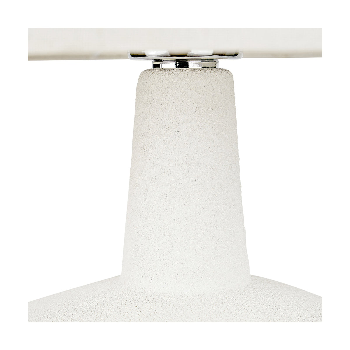 Elio White & Wood Effect Textured Ceramic Table Lamp - 43cm