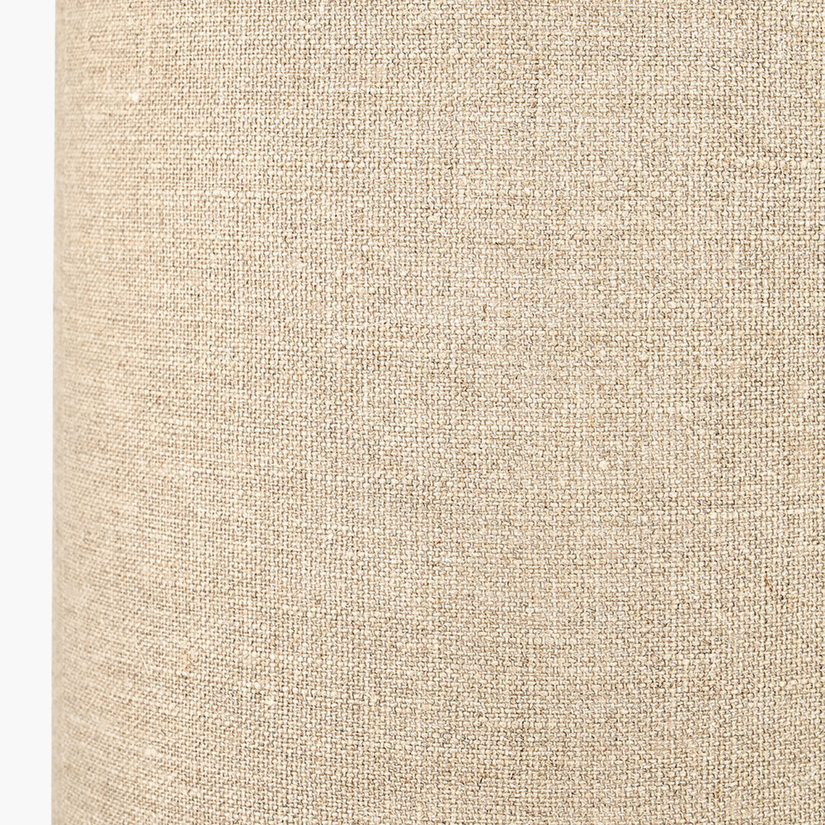 Close-up of the natural woven linen lamp shade on the Alaric Antique Black Wash Mango Table Lamp, showing the textured fabric weave.