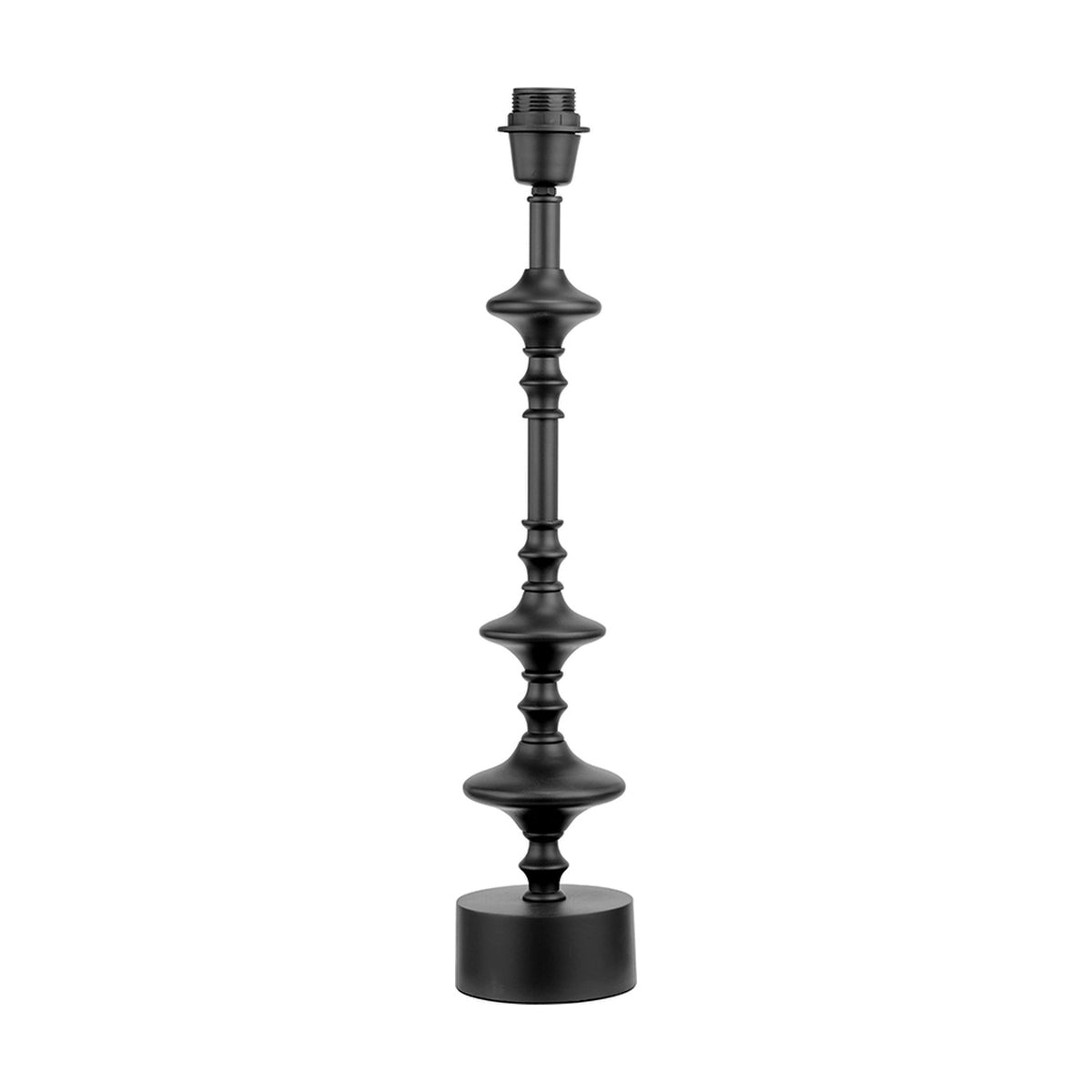 Emilio Matt Black Candlestick Table Lamp Base - 55cm