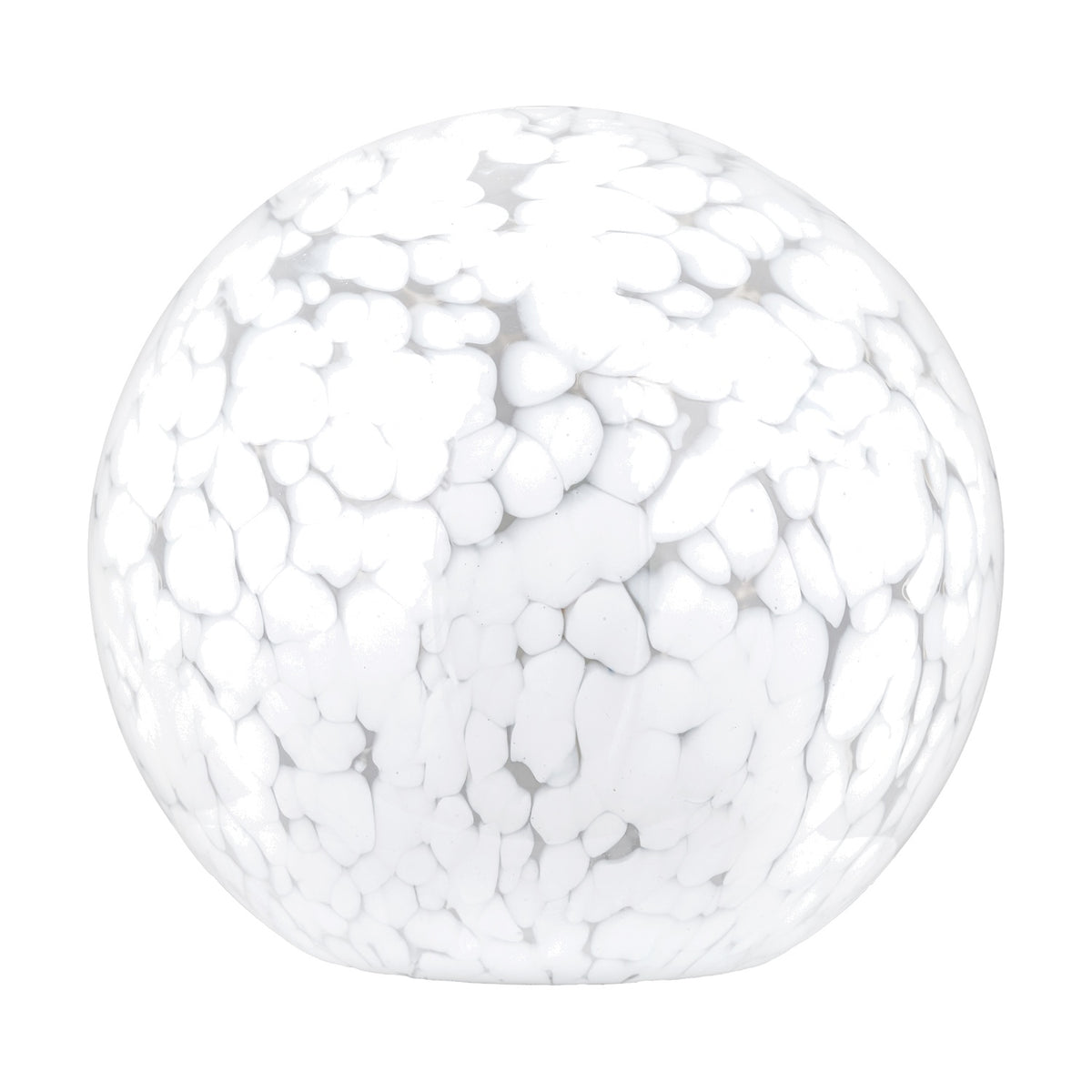 Aurora Speckled White Glass Spherical Table Lamp - 19cm