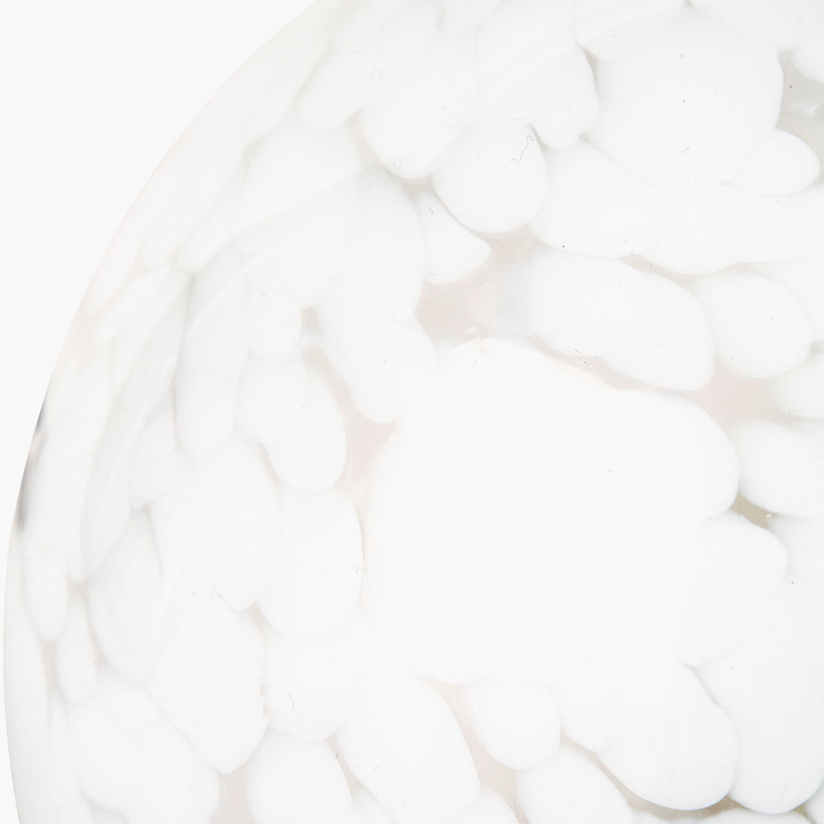 Aurora Speckled White Glass Spherical Table Lamp - 19cm