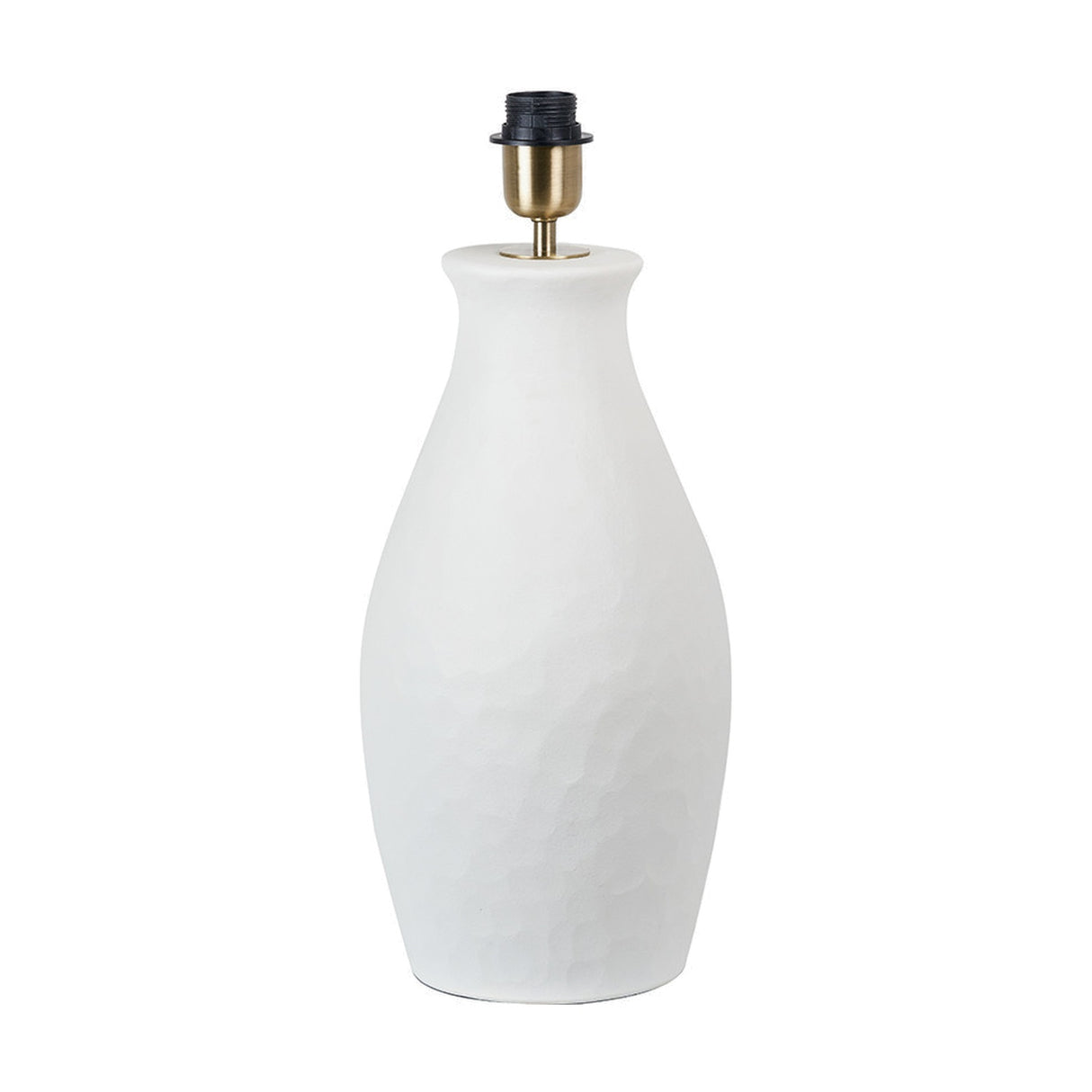 Eirene White Textured Stoneware Table Lamp with Racing Green Shade