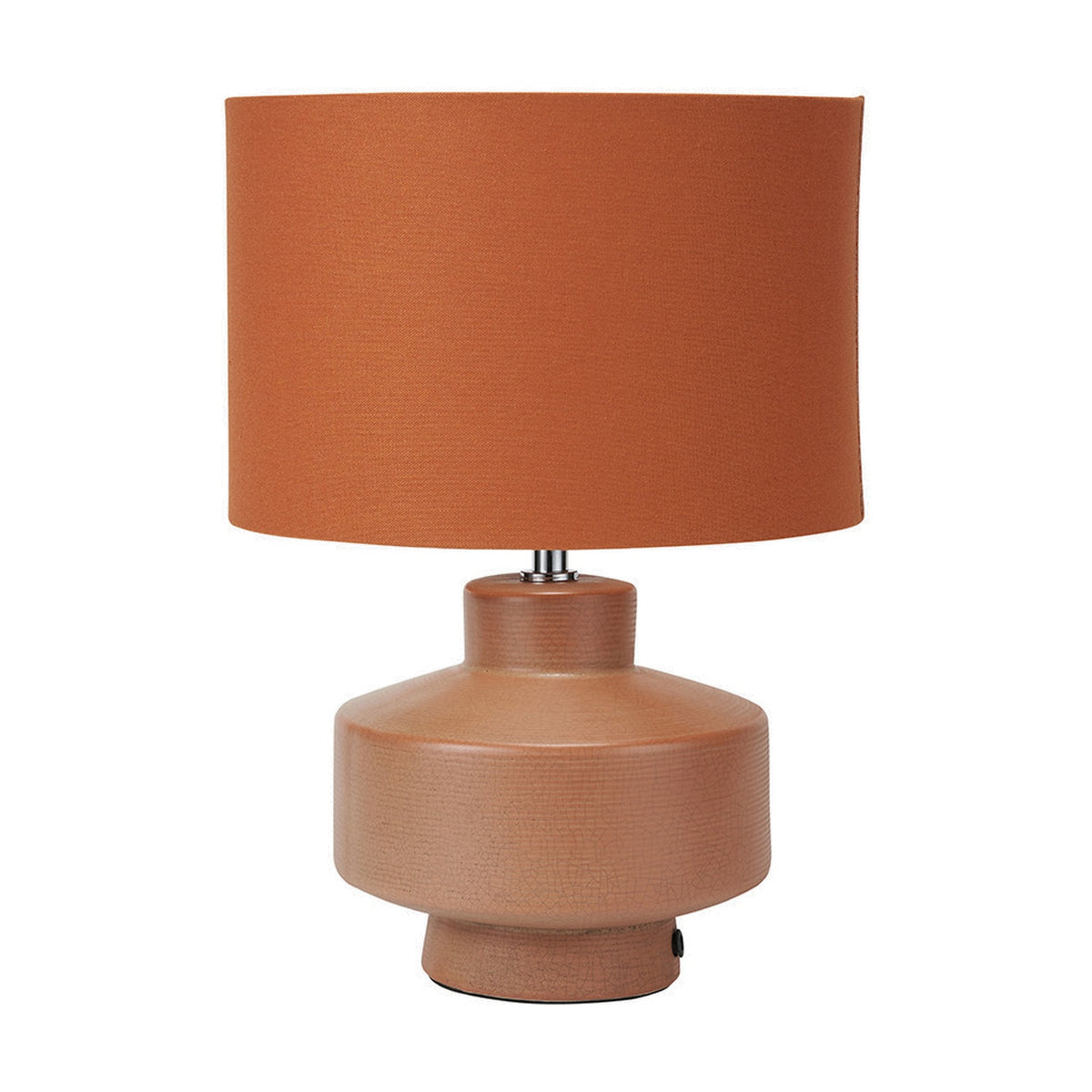 Elure Cinnamon Orange Crackle Effect Table Lamp - 38cm