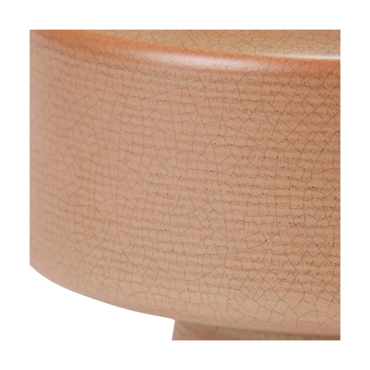 Elure Cinnamon Orange Crackle Effect Table Lamp - 38cm