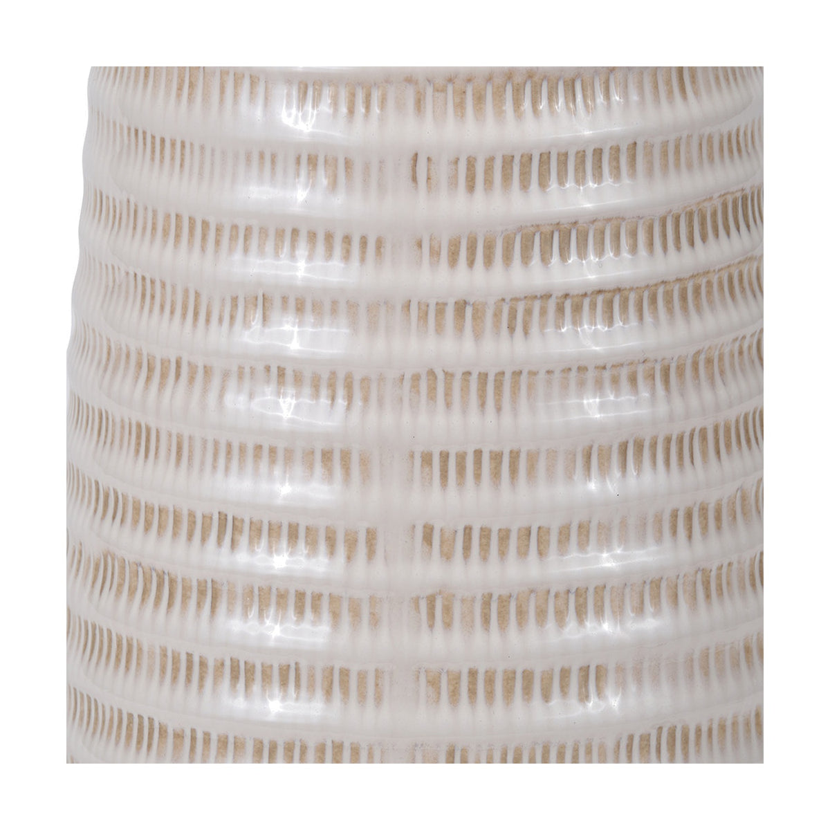 Nya Warm White Scratch Effect Ceramic Table Lamp - 61cm