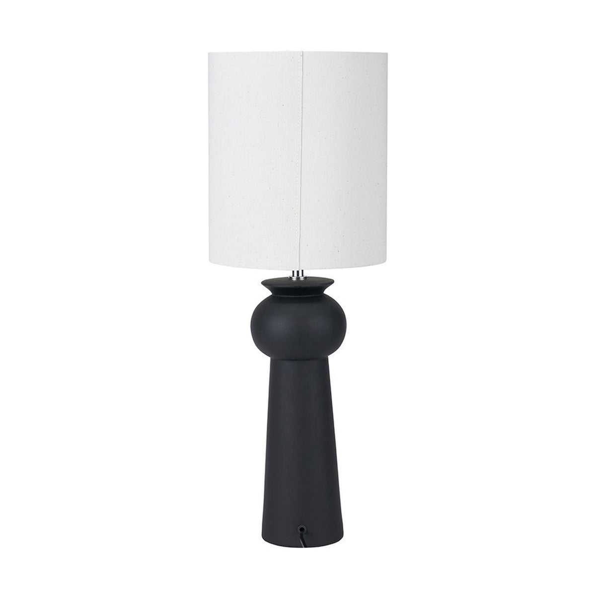 Sloane Black Contemporary Ceramic Table Lamp - 66cm