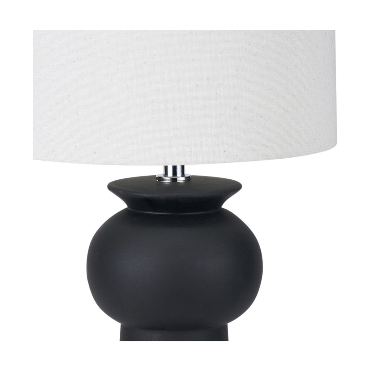 Sloane Black Contemporary Ceramic Table Lamp - 66cm