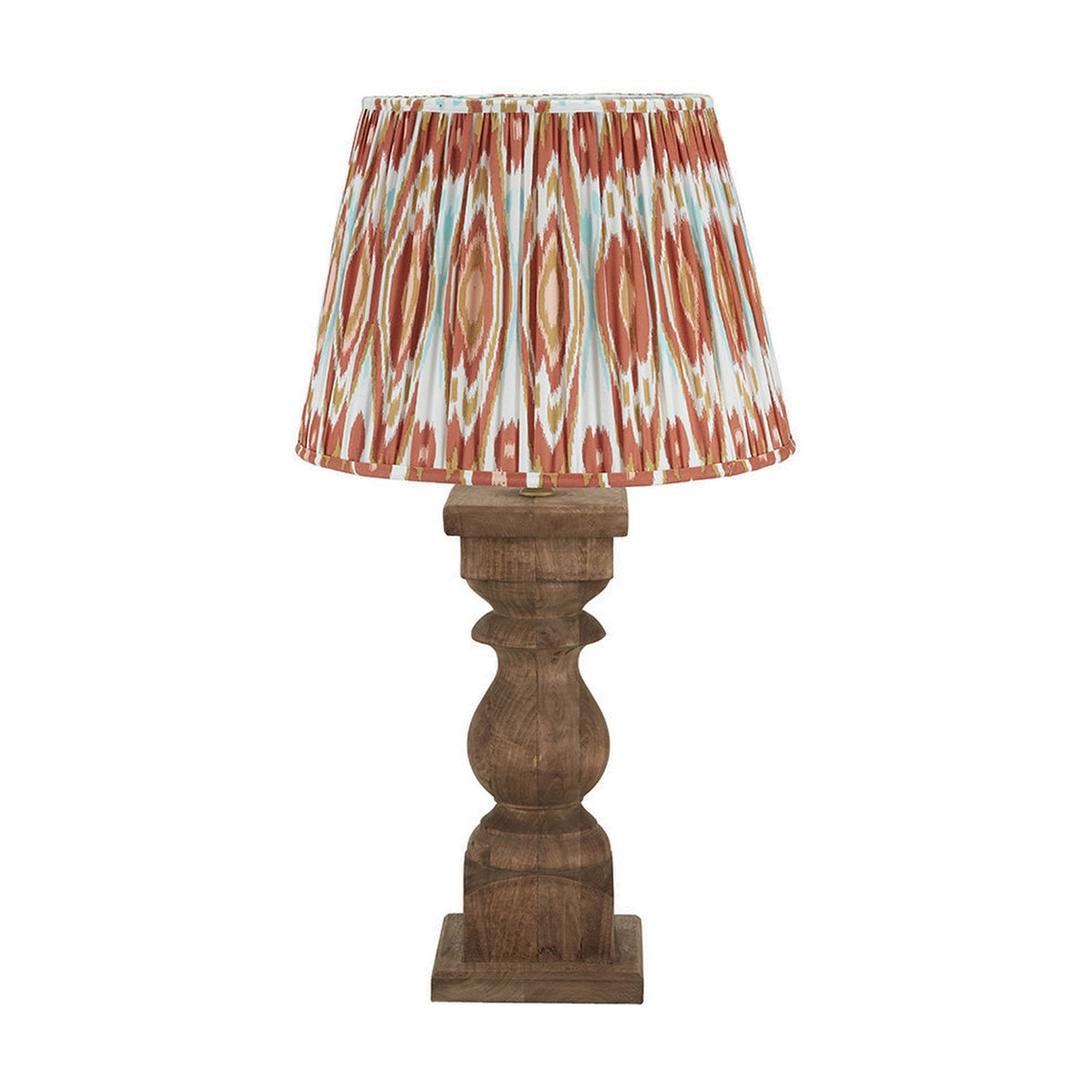 Kavya Antique Brown Turned Table Lamp Base - 54cm