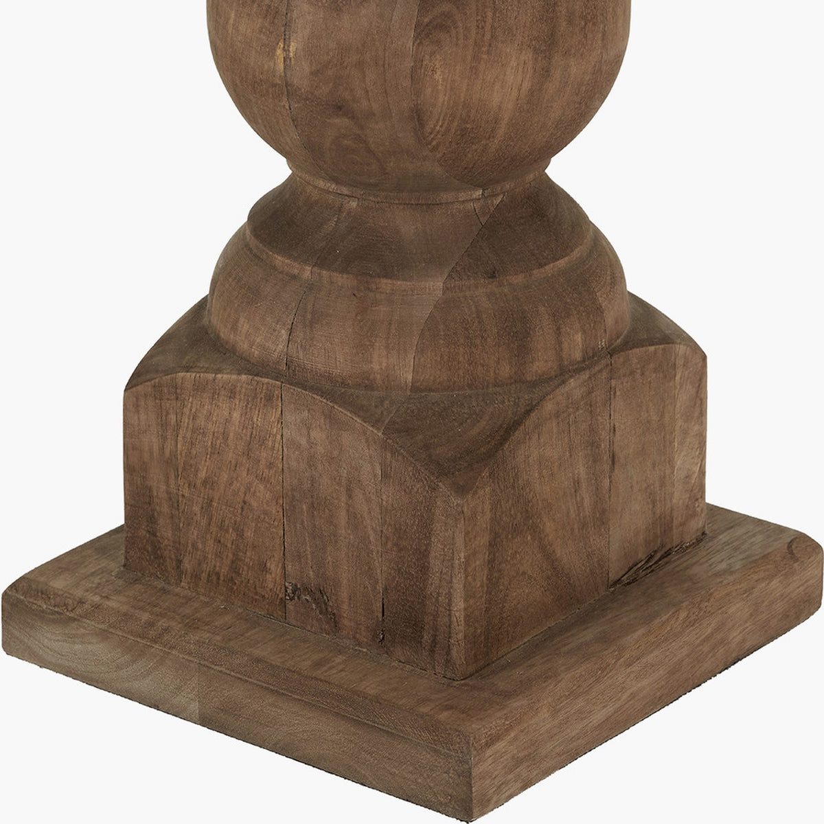 Kavya Antique Brown Turned Table Lamp Base - 54cm