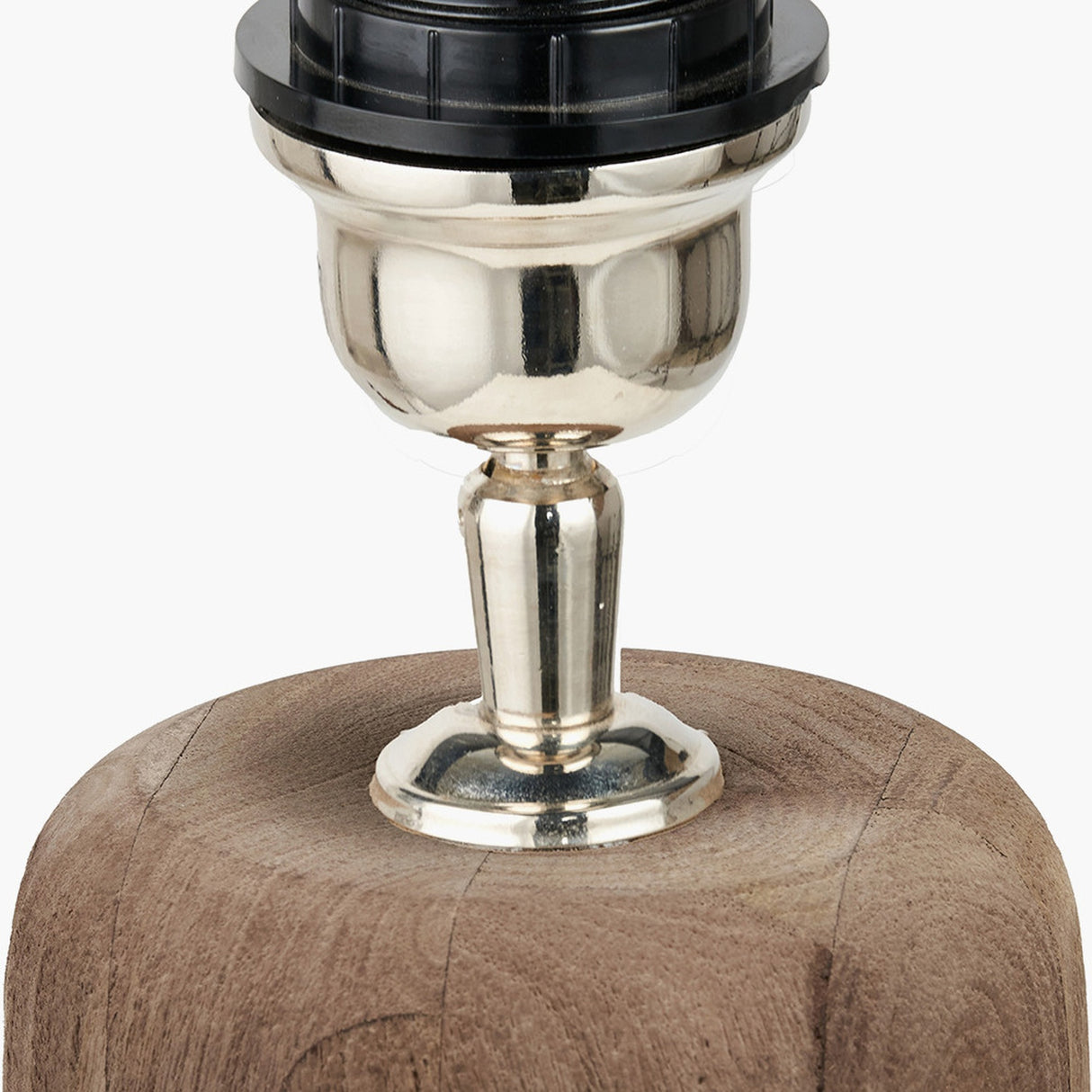 Inaya Natural Tapered Large Wood Table Lamp with Pistachio Green Shade